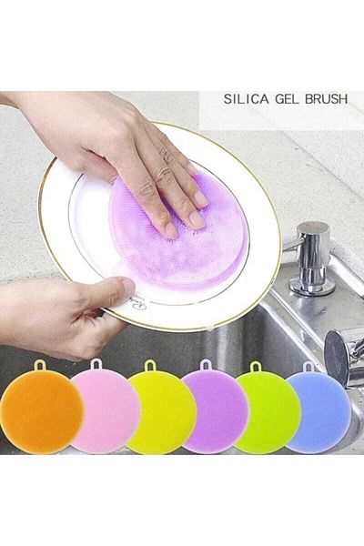 TİNEKE Silicone Dishwashing Brush - Non-Spill (2 Pieces)