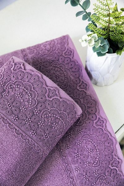 Özdilek Ορχιδέα Laced Family Set Cream - Plum