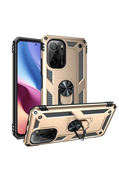 Xiaomi Mi 11i Kılıf Manyetik Özellikli Yüzüklü Standlı Zırh Kapak
