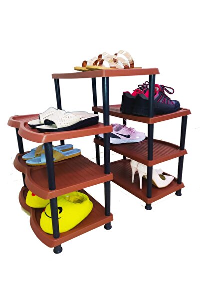 Mavis Ayakkabılık, 7 Li Mega Plastik Ayakkabı Ve Terlik Rafı Kahverengi, Ayak...