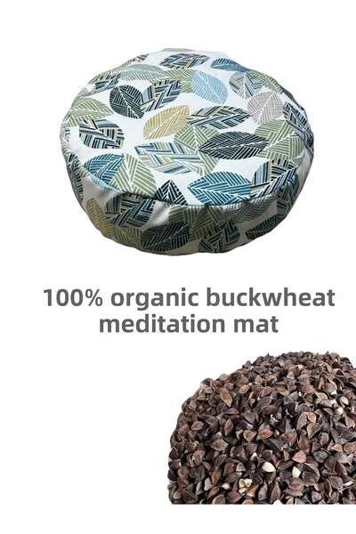 QUEENVİP Pernă de meditație Zafu - țesătură 100% din puf de rață, umplută cu hrișcă