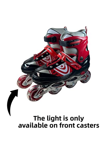YILDIRIM OYUNCAK 2+1+1 AdjuStable LIghted ChIldren'S Skate - SIngle Row wIth SIlIcone WheelS
