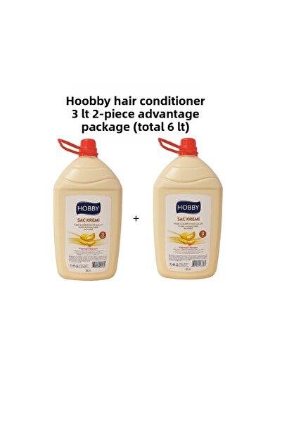 Hobby Hair Conditioner 3 Lt 2 Pack - Vitamin, Keratin, Shine and 0% Paraben