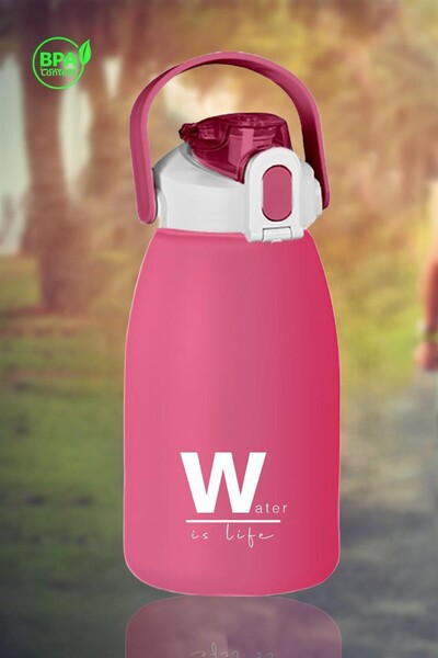 ROYALGROSS Bpa Free 1500 ml Pink Water Bottle – Suitable for Sports Daily Use with Carrying Strap, Locking Lid