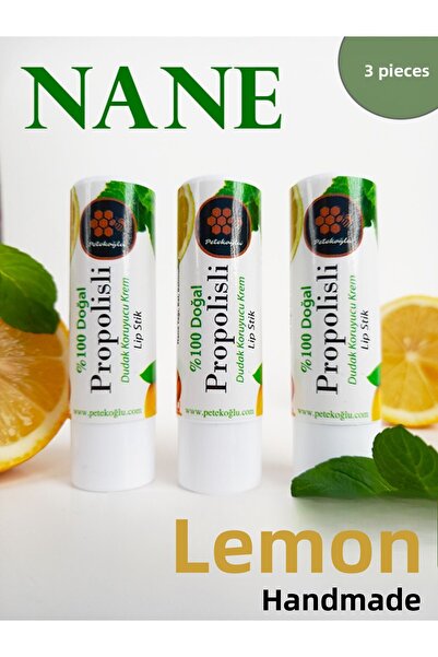 Petekoğlu 3 قطع كريم الشفاه الطبيعي بلسم الشفاه حامي الشفاه إصلاح الشفاه دنج ...