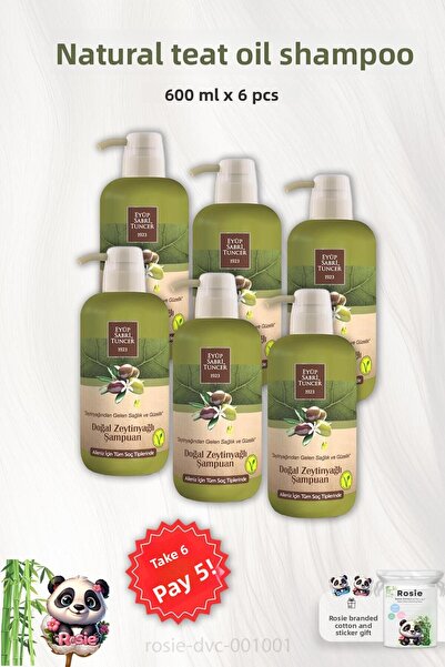 Eyüp Sabri Tuncer Eyüp Sabri Tuncer Shampoo with Natural Olive Oil - BUY 6 GET 5 PAY 600 ml and ROSIE