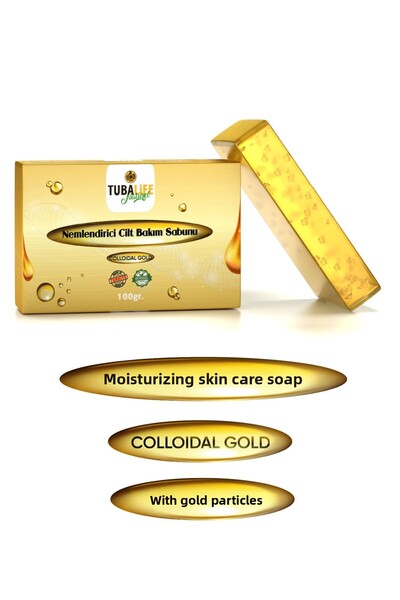 TUBALİFE صابون مرطب للعناية بالبشرة بالذهب الغروي 100 جرام
