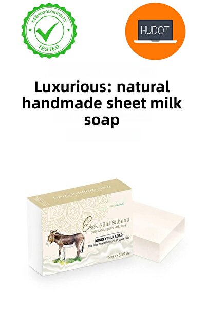 HUDOT 150 جرام صابون حليب الحمار الطبيعي المصنوع يدويًا