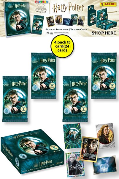 TOYFEST بطاقة تجارية قابلة للتجميع من بانيني هاري بوتر - 4 عبوات (24 بطاقة)