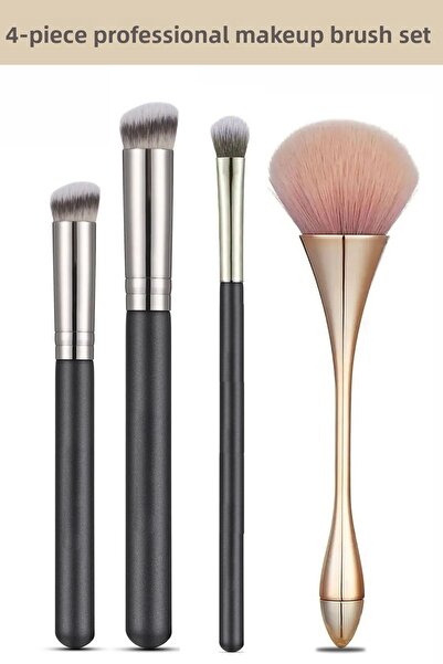 Muse مجموعة مكونة من 4 فرش مكياج كابوكي عالية الجودة لبلاشر وكونسيلر وظلال ال...