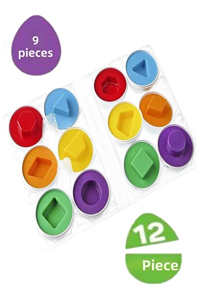 RoseRoi Shaped Geometric Eggs Puzzle Bultak Matching Educational Toy