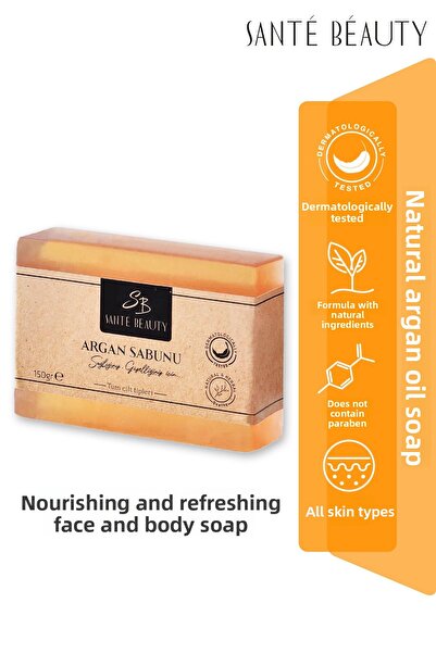 SANTE BEAUTY صابون العناية والوجه والجسم بزيت الأرغان الطبيعي المغذي والمنعش ...