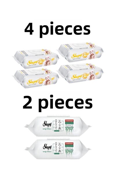 Sleepy منشفة مبللة حساسة 4x90 قطعة 360 ورقة-سليبي سهلة التنظيف 100 قطعة منشفة...