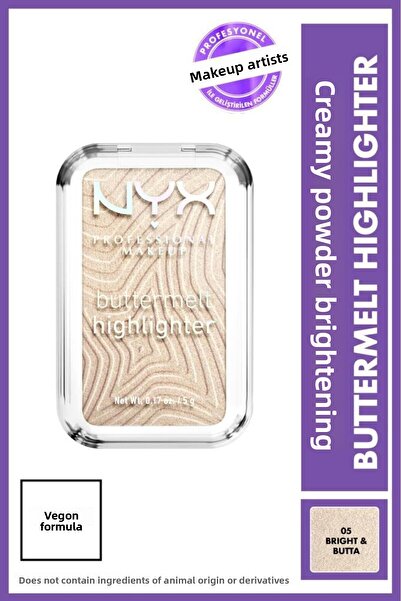 NYX Professional Makeup هايلايتر كريمي بودرة من بترملت - 05 برايت آند بوتا