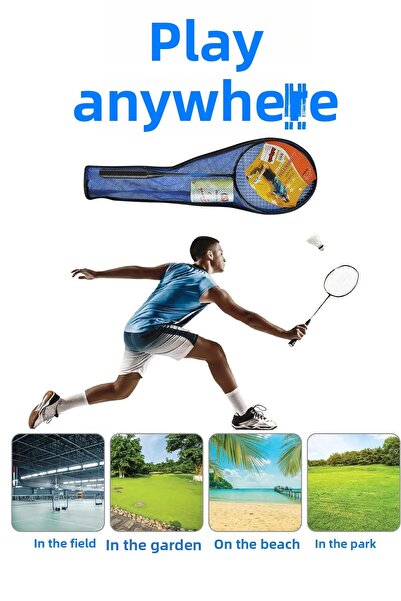 ALASTOR Σετ ρακέτας μπάντμιντον με 5 τσάντες 2 ρακέτες + 2 μπάλες + τσάντα Σετ ρακέτας για παιδιά-νεανικά ερασιτεχνικά 500