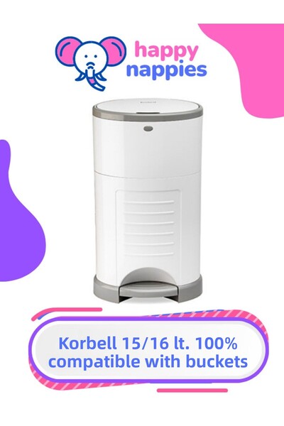 HappyNappies 15/16 lt Compatible Locally Made Equivalent Garbage Bag - 2 Packs - 1000 Baby Diapers Capacity