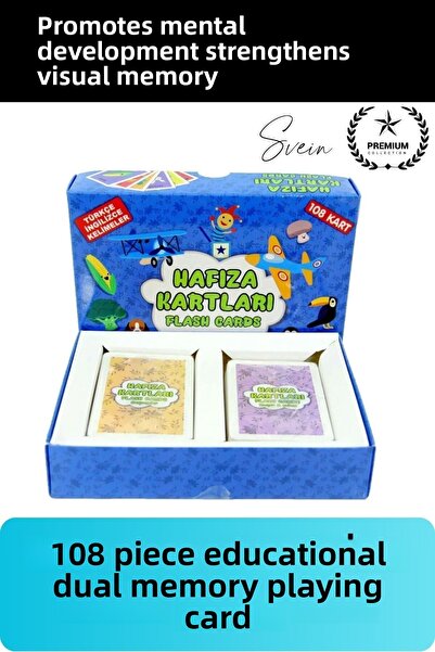 Svein بطاقات الذاكرة الثنائية للأطفال، مجموعة ألعاب تعليمية متطابقة، لعبة تنم...