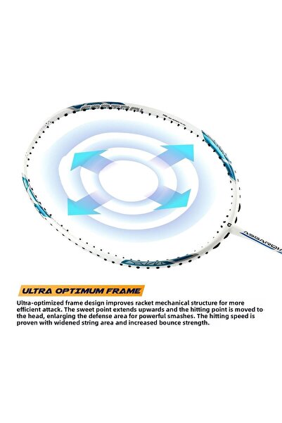 Apacs Asgardia Control Unstrung Graphite Badminton Racket | 73g, 35 Lbs | Ultra Lightweight | Full Cover