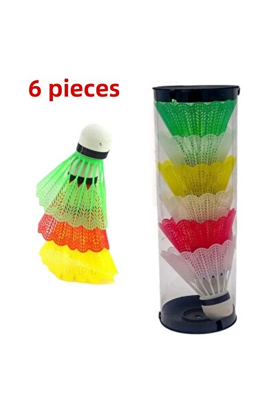 CeyDef Plastic Mushroom Head Badminton Ball 1 box 6 Pieces