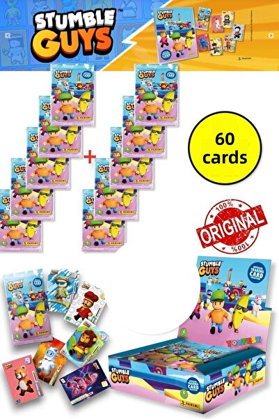 TOYFEST بطاقة مجموعة Panini Stumble Guys - 10 عبوات (60 بطاقة)