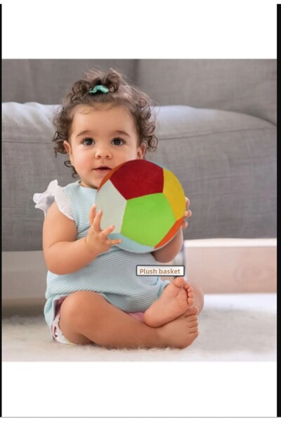 PartAntalya Plush Toy Ball Halley Brand 20 Cm Rattle, Colorful Soft Ball