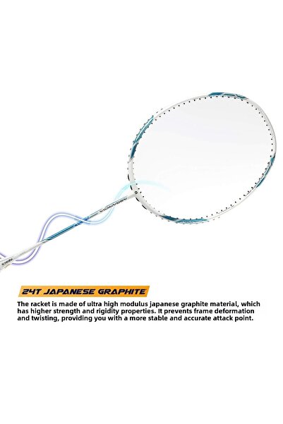 Apacs Asgardia Control Unstrung Graphite Badminton Racket | 73g, 35 Lbs | Ultra Lightweight | Full Cover