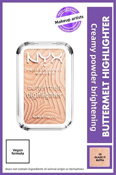 NYX Professional Makeup هايلايتر كريمي بودرة بيوتيرميلت - 10 جليز إت بوتا