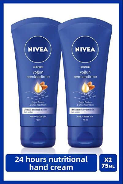 NIVEA Intensive Moisturizing Hand Care Cream 75ml, Nourishing, Shea Butter, A...