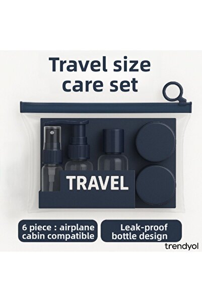 TARIK HOME Комплект за грижа и козметика за пътуване от 5 части, цветен, съвм...