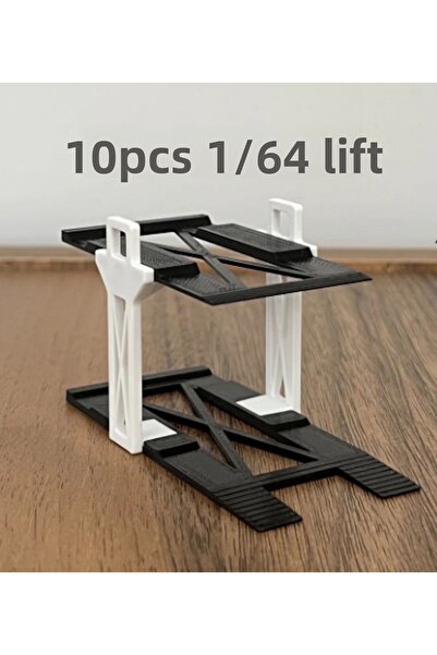 Almalı رافعة سيارة Diaroma بمقياس 1:64 (مركبتان) - أبيض وأسود - غير متضمنة ال...