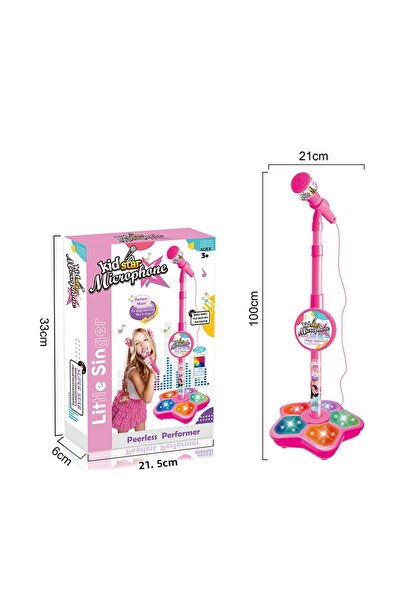 Choice Pink Kids Microphone with Stand Karaoke Song Machine Music Instrument Toys Brain-Training Educationa