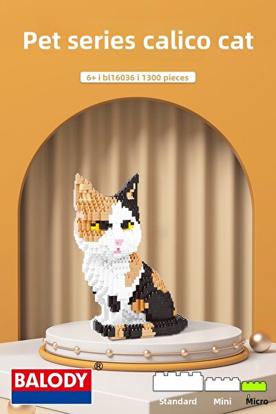 balody Pet Series – Calico Cat (Bl16036) – Microblock Building Toys Set