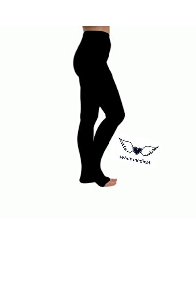 Varimed جوارب ضغط متوسطة الضغط (23 - 32 مم) جوارب ضغط سوداء (مفتوحة عند الأصابع)