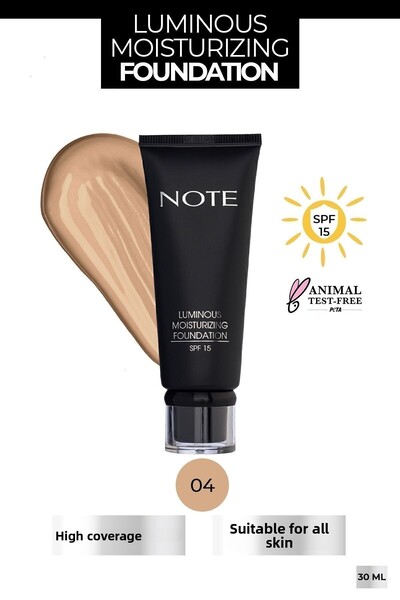 NOTE Luminous Moisturizing Spf 15 Foundation with Bright Finish - 04 Sand