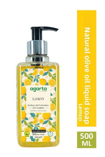 Agarta صابون سائل طبيعي بالليمون 500 مل