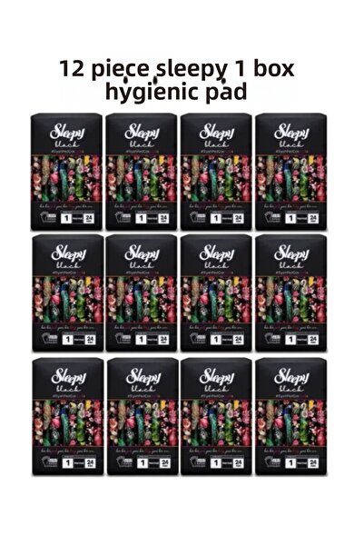 Sleepy فوط صحية بلاك بريميوم بلس - 24x12 عبوة (288 قطعة) - صندوق واحد