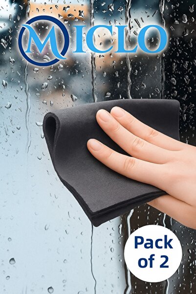 MICLO CLEANING قطعة قماش للتنظيف ماجيك مكونة من قطعتين |   قماش زجاجي 30x40 |   لا يترك بقعًا أو علامات |   مضاد للبكتيريا فائق الامتصاص