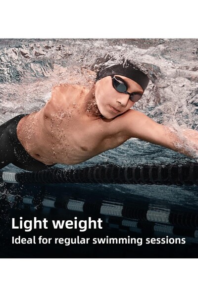 SPEEDO قبعة سباحة من السيليكون للجنسين، باللون الأزرق النيون، مصبوبة، مقاس واحد، متينة ومريحة
