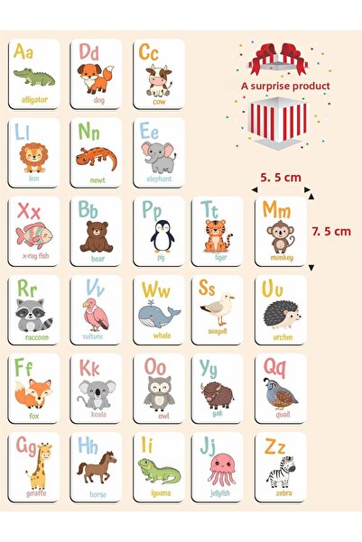 karbonsoft بطاقات الحروف الأبجدية الإنجليزية الخشبية - مجموعة تعليم الحروف الأبجدية الإنجليزية بطاقات تعلم اللغة الإنجليزية مونتيسوري