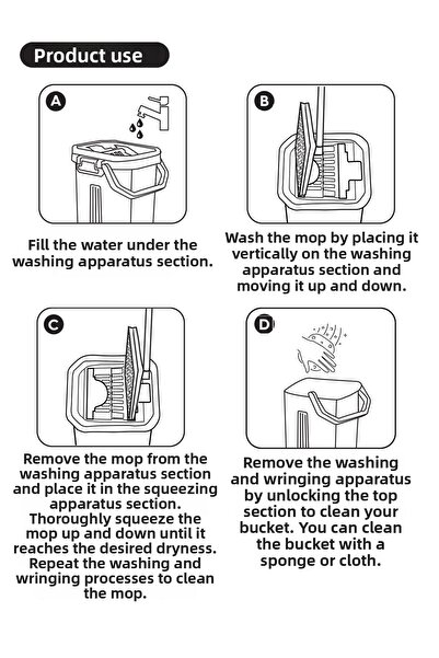 SMARTER Gray Tablet Mop and Mop Cleaning Set