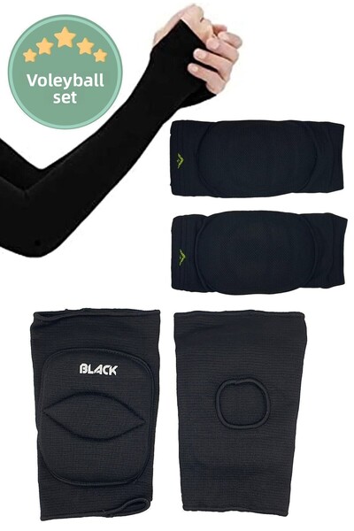 Tosima Triple Volleyball Set 1 Pair Volleyball Gloves 1 Pair Volleyball Knee ...