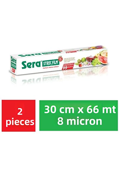 SERA Stretch Film 30 cm X 99 Mt 8 Micron X 2 Packs