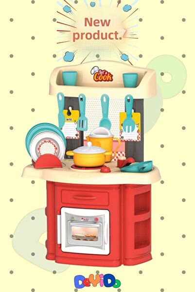 DeYiDo مجموعة مطبخ كاندي آند كين تشيف - مجموعة ألعاب منزلية مكونة من 16 قطعة