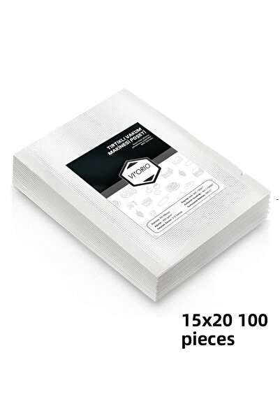 VI'ORIO كيس ماكينة فاكيوم مسنن مقاس 15×20 100 قطعة