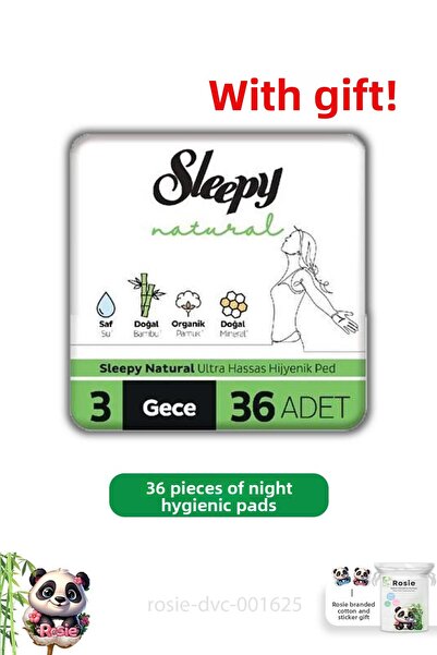 Sleepy فوط صحية طبيعية فائقة الحساسية - 36 قطعة و روزي