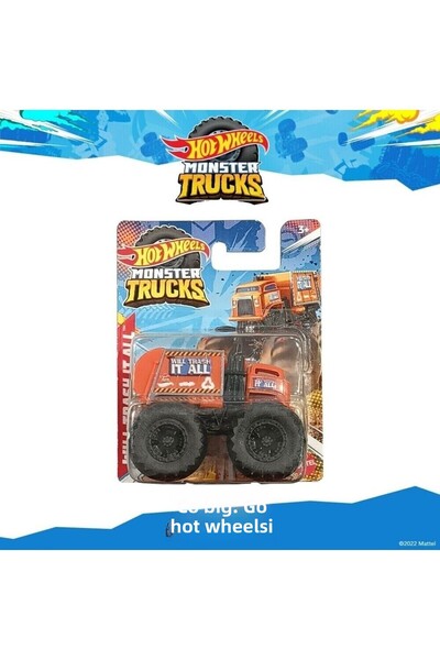 HOT WHEELS Monster Truck Will Trash It All Orange Garbage Mattel 2022 1/64