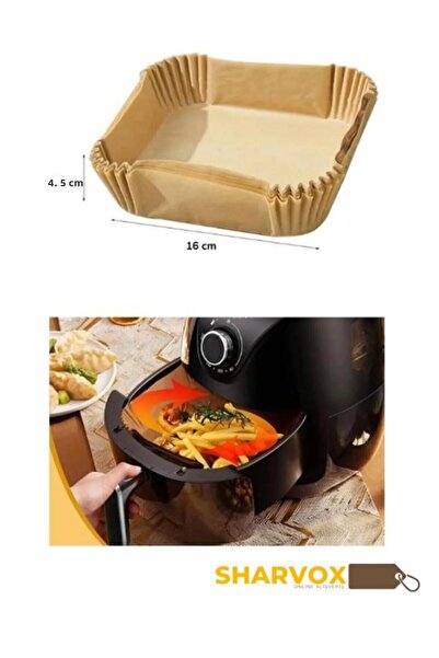Sharvox Airfryer 50 قطعة ورق الخبز مربع نموذج المقلاة الهواء ورقة الخبز Airfr...