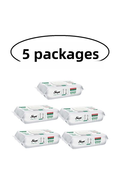 Sleepy مناديل مبللة للتنظيف العام، 100 قطعة، 5 عبوات، 500 ورقة