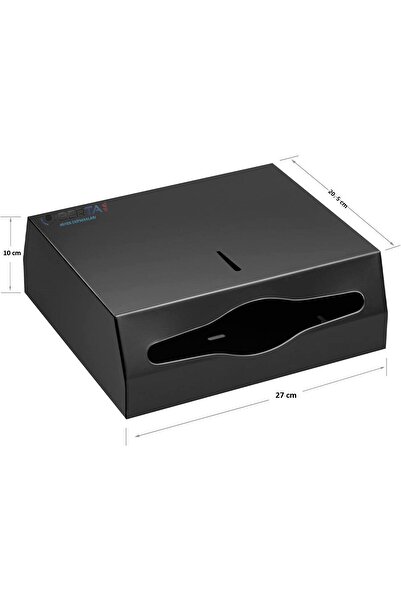 Berta Hijyen Z Fold Paper Towel Holder with 200 - Black Paper Towel Dispenser, Napkin Holder Wall Mounted