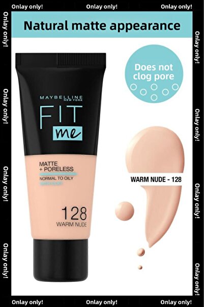 Maybelline New York Fond de ten Fit Me Matte Poreless - 128 Warm Nude